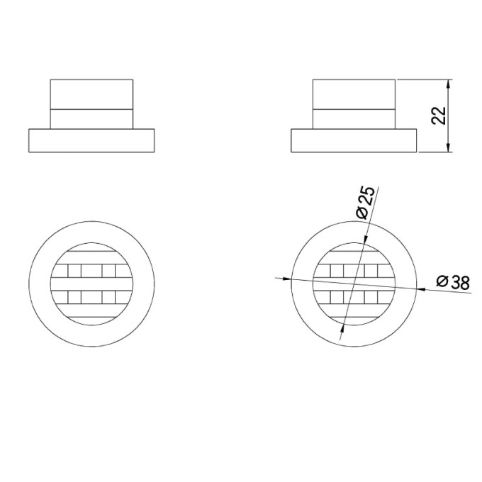 Set 2 stroboscoape auto LED rotunde 2x4 LED-uri 